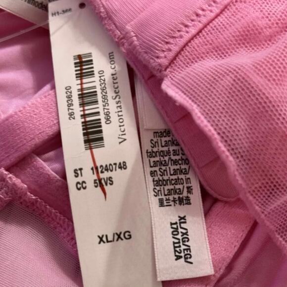 Victoria's Secret Very Sexy Sheer Boho Floral Embroidery Halter-Neck Teddy XL - Picture 3 of 3